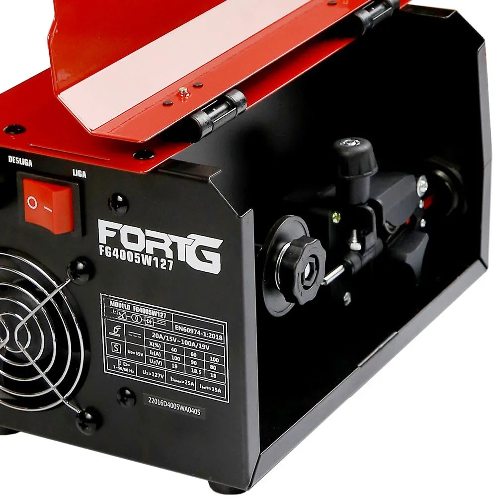 Máquina de Solda Inversora MIG Sem Gás 100A 110V FORTGPRO-FG4005W