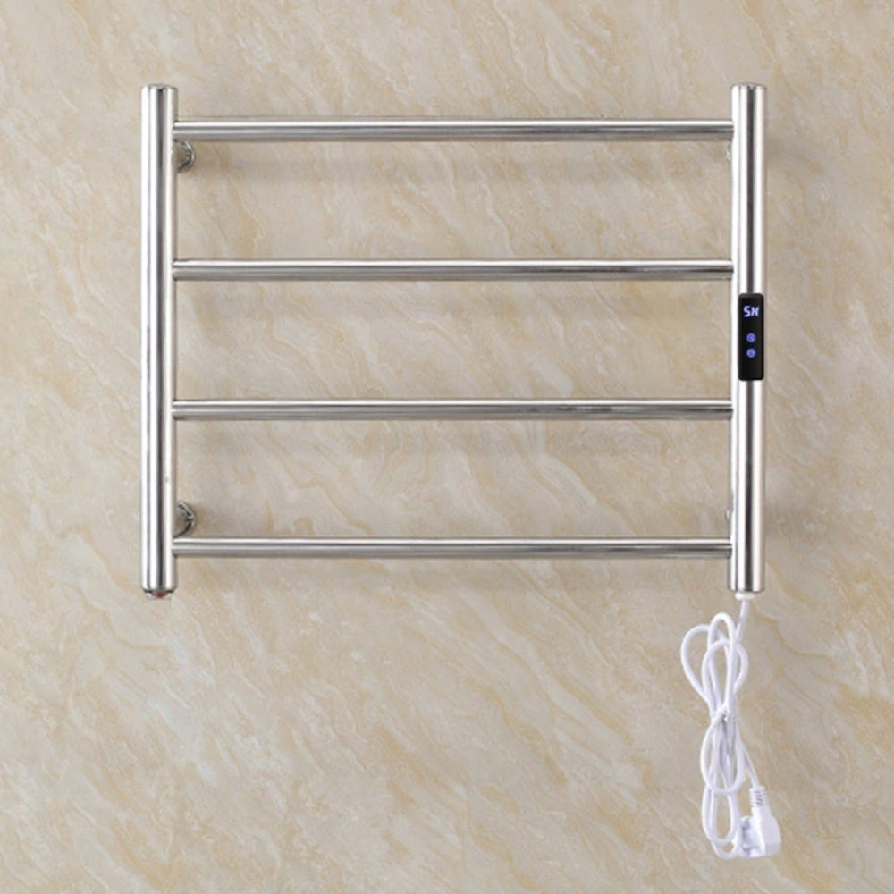 Toalheiro Térmico Cromado 4 Barras Timer e Controle de Temperatura