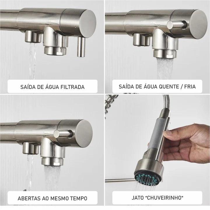 torneiras para banheiro luxo,
torneira gourmet filtro,
torneiras gourmet para cozinha,
Torneira Gourmet Com Filtro De Parede Cromado Cozinha,