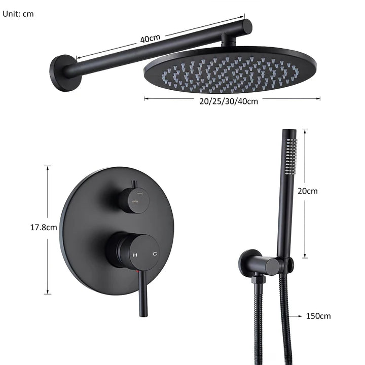 Kit Completo de Chuveiro na cor Black Matte (Fosco), mais praticidade e comodidade na sua obra, ele acompanha todos os itens: Registro Monocomando 04 Vias + Acabamento do Monocomando + Chuveiro + Ducha Manual. Ideal para quem está construindo e fazendo a parte hidráulica, pois o mesmo deve ser instalado por DENTRO da parede (comando).
Acabamento em aço inoxidável de alta resistência à corrosão, conservando a beleza do produto por muito mais tempo;
Ducha Manual: praticidade e fácil encaixe;
Volante em alava