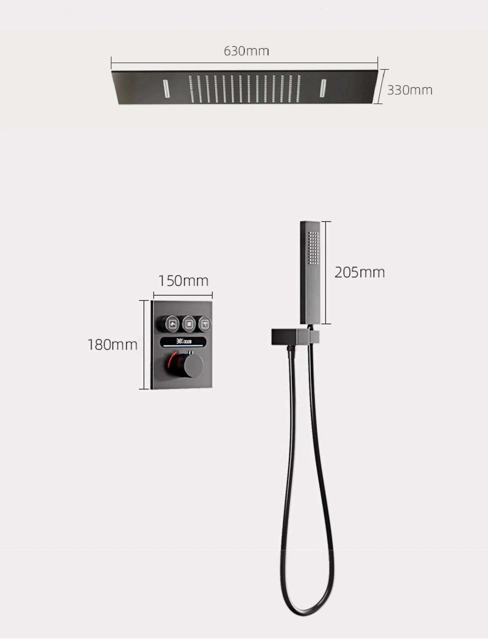 Chuveiro de Teto com Painel Digital Inovador