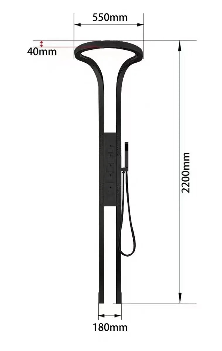 Ducha Modular de parede com Hidromassagem e ultra-jato