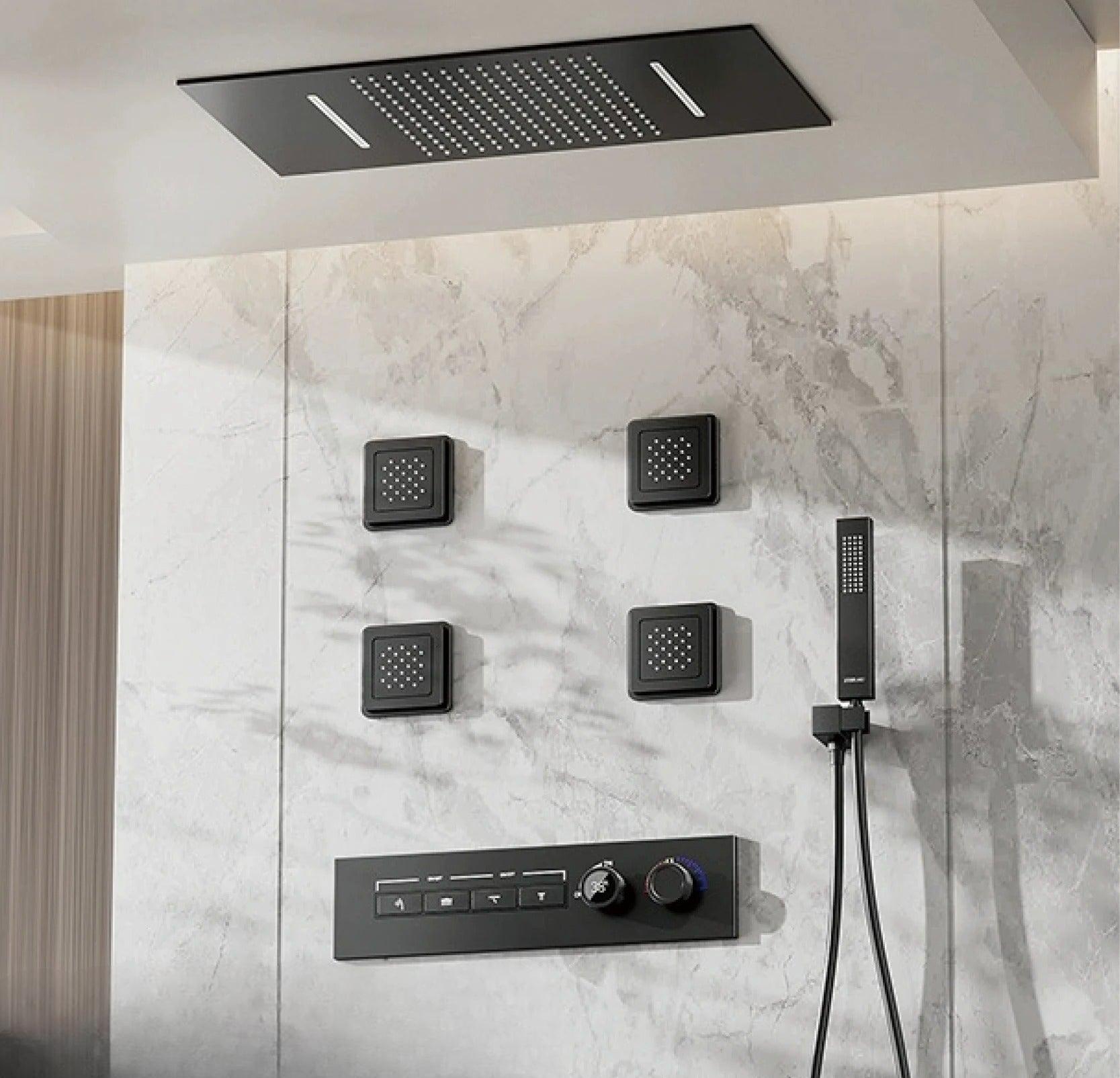 Chuveiro de Teto com Design Minimalista e Painel Digital