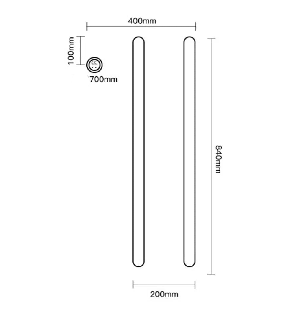Toalheiro Elétrico Vertical Smart Instalação Oculta