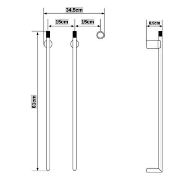Toalheiro Elétrico Vertical Smart com Instalação Oculta