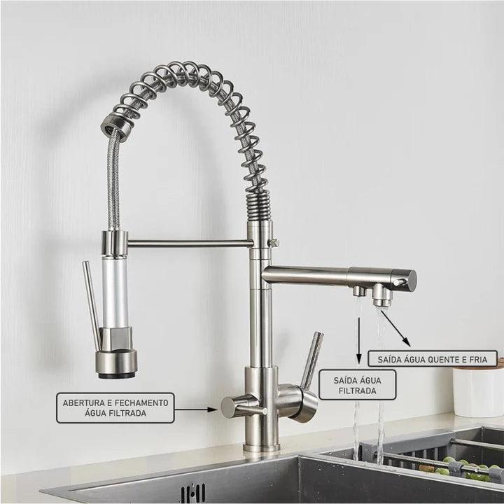 torneiras para banheiro luxo,
torneira gourmet filtro,
torneiras gourmet para cozinha,
Torneira Gourmet Com Filtro De Parede Cromado Cozinha,