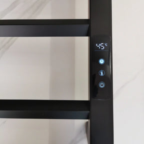Toalheiro Térmico Compacto Preto Aço Inoxidável