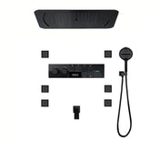 Ducha de Teto embutir Spa Preto Fosco com Led