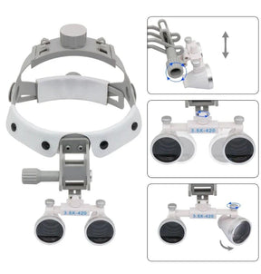 Lupa Binocular Odontológica com Led 3.5X - Lupa de Cabeça