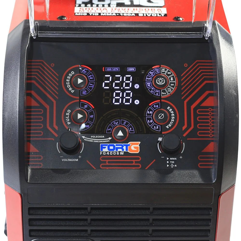 Máquina de Solda Inversora Multi Processo MIG MMA TIG Lift 160A 110/220V FORTGPRO-FG4006W