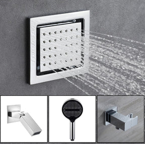 Ducha de Teto embutir Spa Ouro Escovado com Led