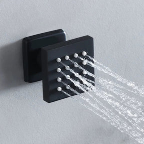 Ducha de Teto Embutir SPA Preto Fosco com Conectividade Bluetooth
