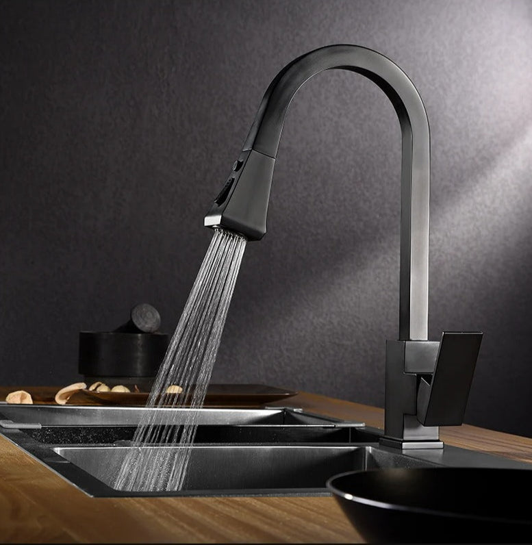 orneira Gourmet Preta Fosca com Bica Móvel e Spray Retrátil – Alta Pressão

Torneira de Cozinha Preta com Ducha Extensível – Design Moderno e Funcional

Misturador Monocomando Cozinha Preto Fosco – Bica Alta com Ducha Retrátil

Torneira Monocomando Preta para Cozinha – Alta Pressão com Bico Flexível

Torneira Retrátil Gourmet Preta Fosca – Praticidade e Estilo para Sua Cozinha

