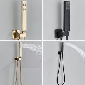 Ducha de Teto Embutir Preto