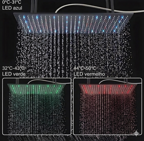 Ducha de Teto Embutir SPA Fontana 80x40 Led