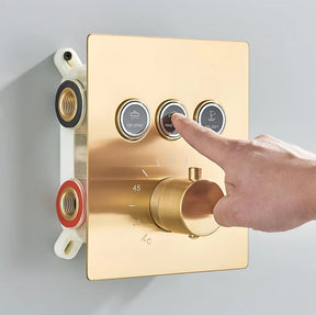Ducha de Teto Embutir Dourado