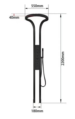 Ducha Modular de parede com Hidromassagem e ultra-jato