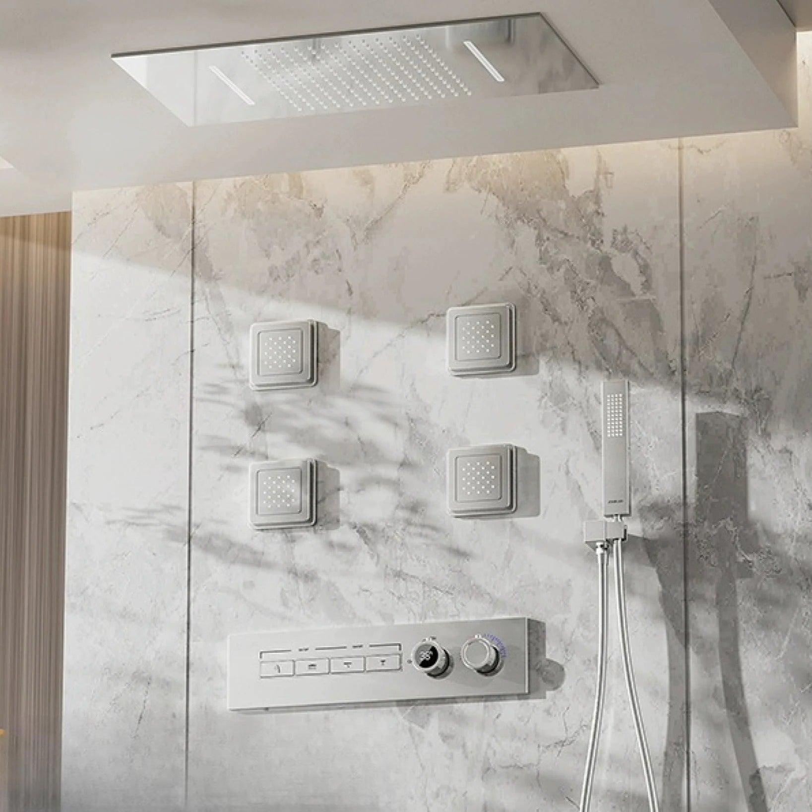 Chuveiro de Teto com Design Minimalista e Painel Digital