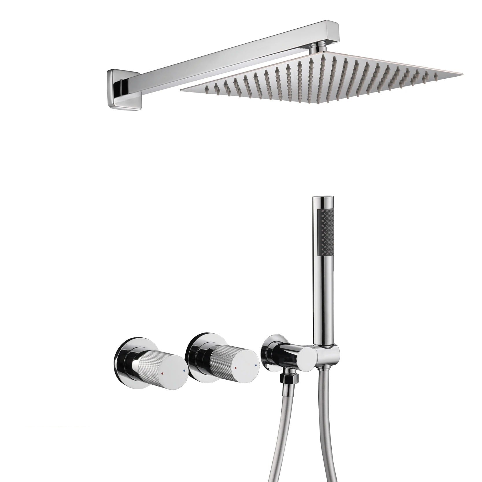 Chuveiro de Parede de Luxo – Misturador Integrado com Jato de Chuva e Jato Manual