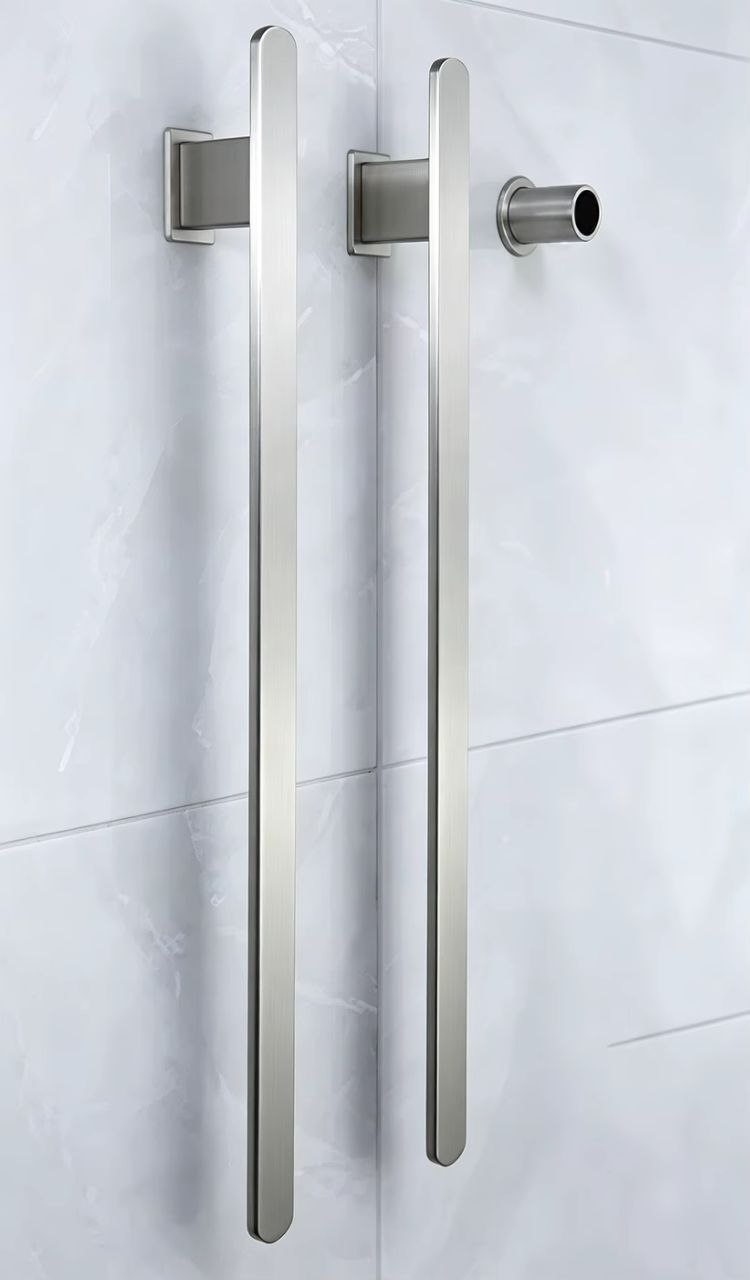 Toalheiro Elétrico Inox escovado Vertical Smart Instalação Oculta