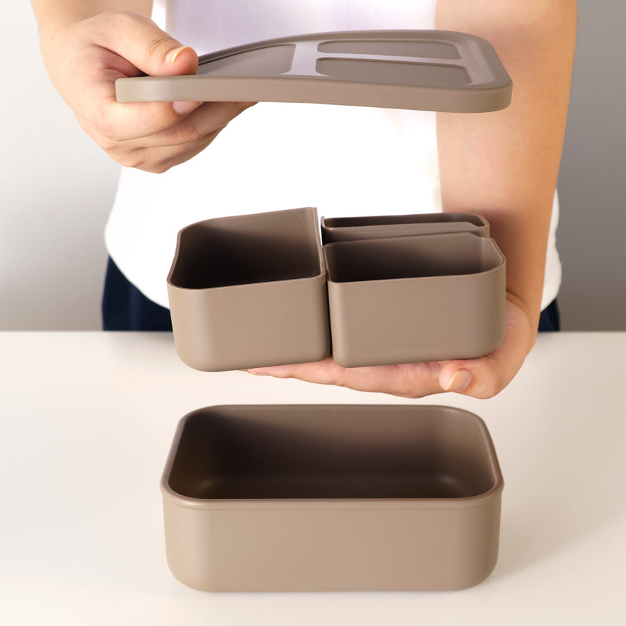 Potes de Silicone Bento Box -  Divisórias Removíveis