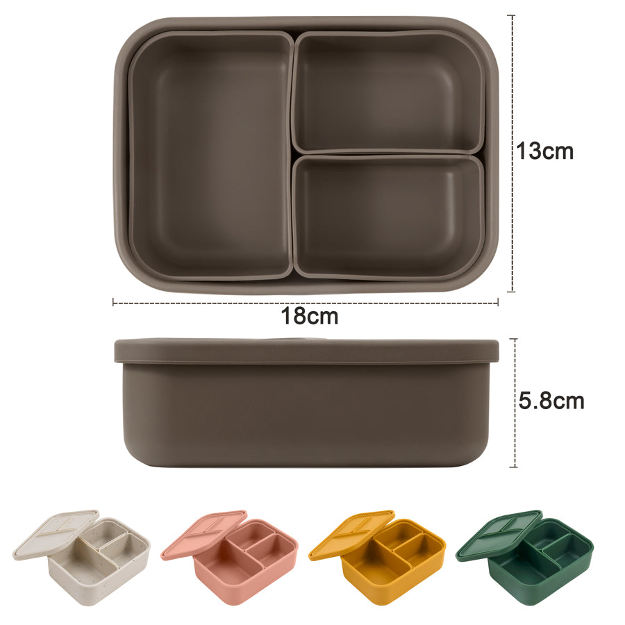 Potes de Silicone Bento Box -  Divisórias Removíveis