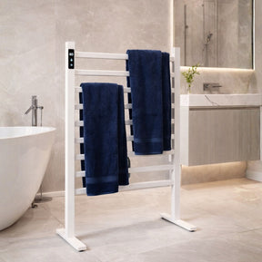 Toalheiro Térmico de Piso Branco - Painel Digital Touch 220v
