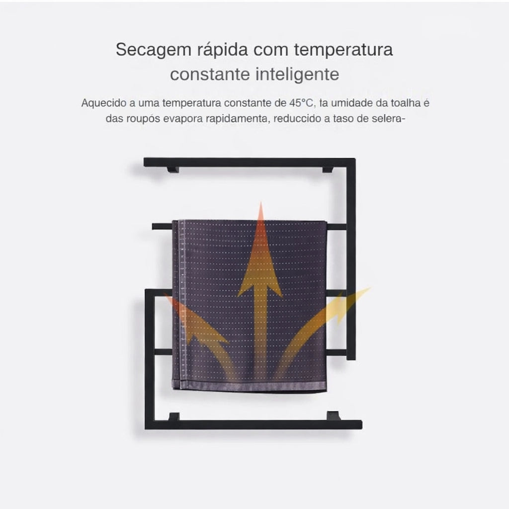 Toalheiro Térmico Cromado Curva S Wi-Fi