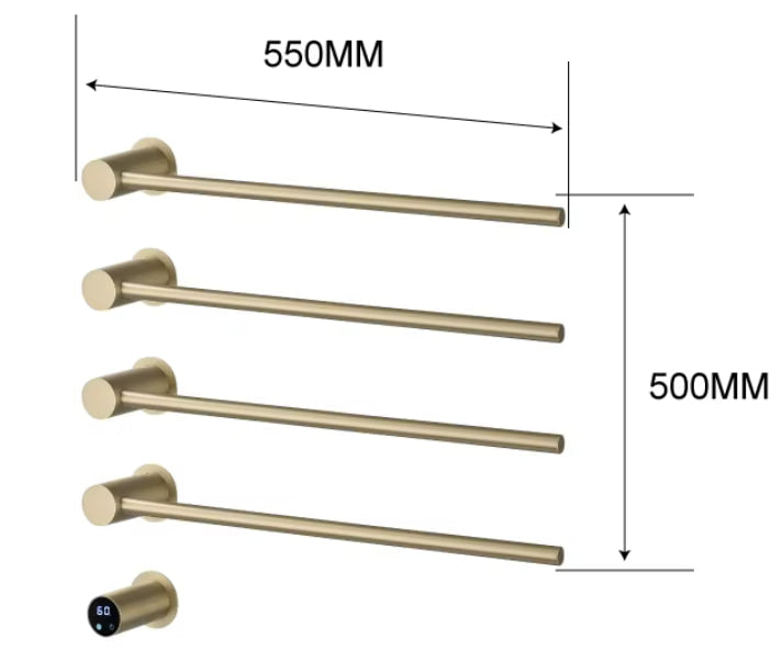 Toalheiro Térmico Embutido Barras Linea Warm Inox 304