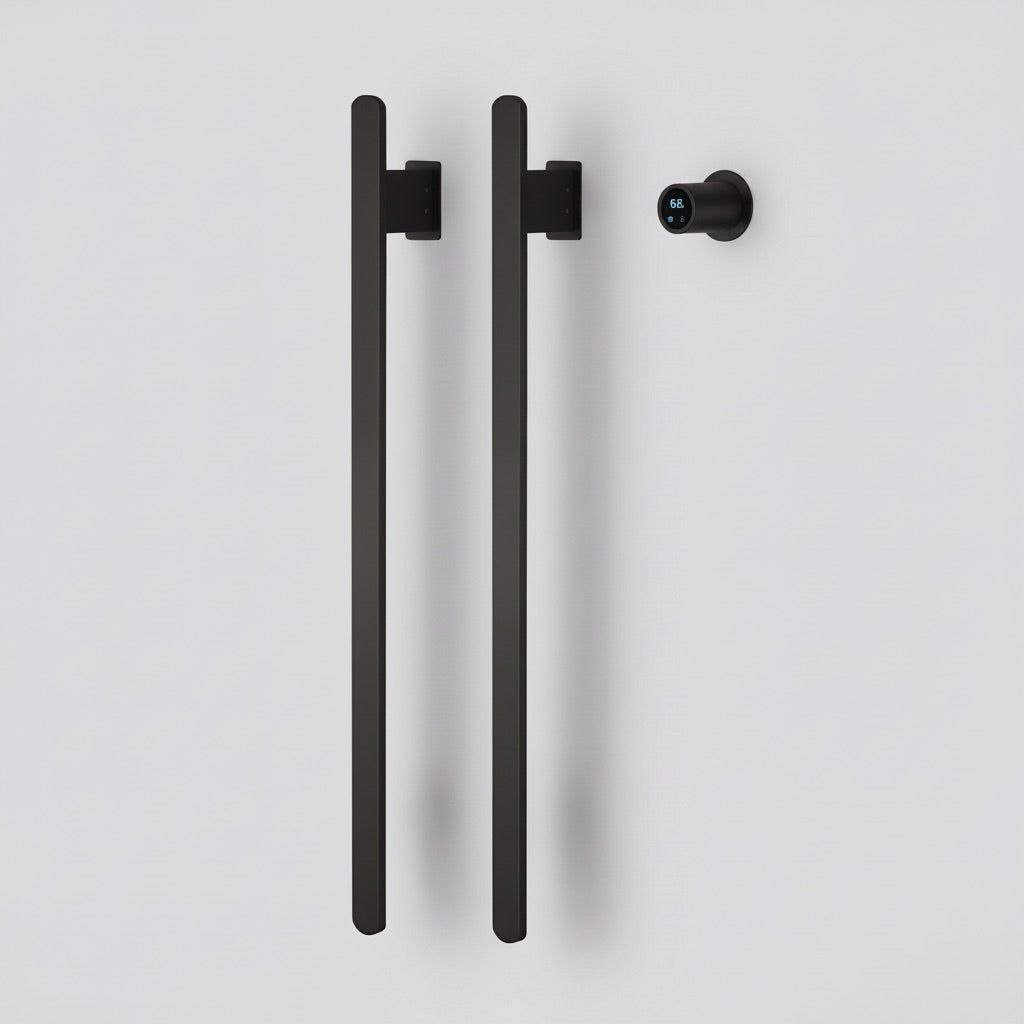 Toalheiro Elétrico Preto Vertical Smart Instalação Oculta
