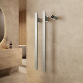Toalheiro Elétrico Inox escovado Vertical Smart Instalação Oculta
