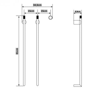 Toalheiro Elétrico Vertical Smart com Instalação Oculta