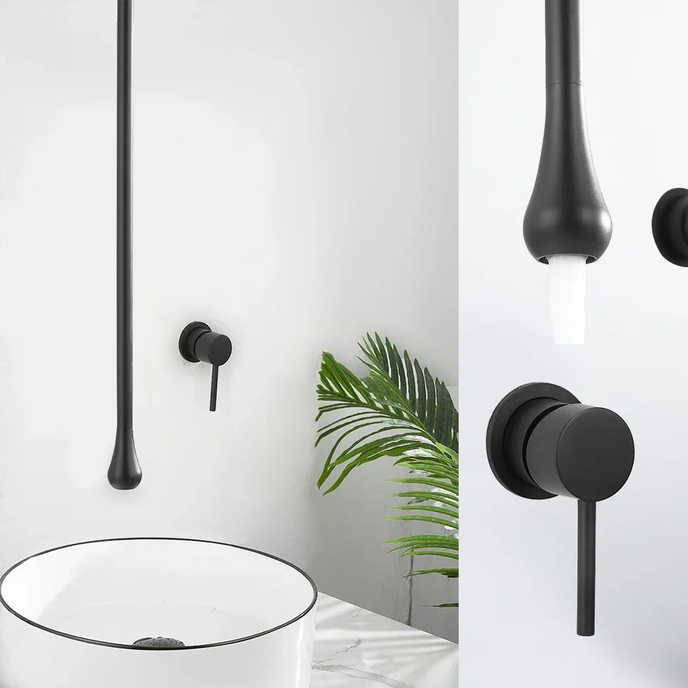 Torneira de Teto Black com Monocomando de Parede